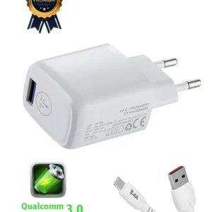 شاحن بقدرات 18 واط يشحن هاتفك اسرع بكثير من الشاحن العادي