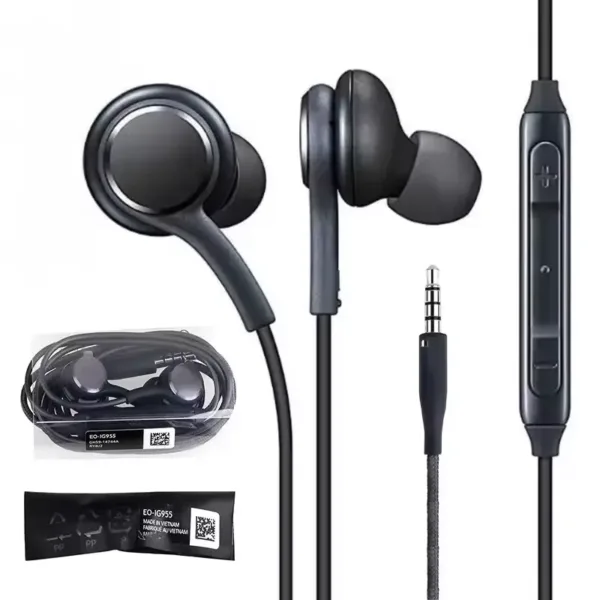 سماعات رأس AKG لهواتف سامسونج S8 S10 سماعات EO-IG955 سماعات أذن مقاس 3.5 مم